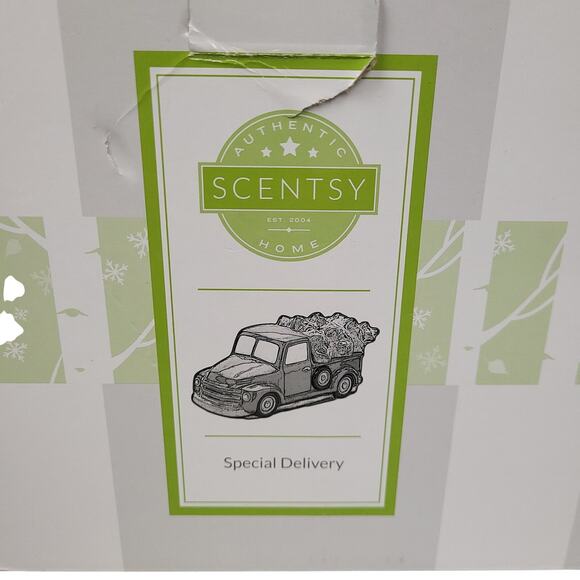 Scentsy Special Delivery Retro Red Truck Christmas Tree Lid Large Warmer NEW NIB - Picture 3 of 8